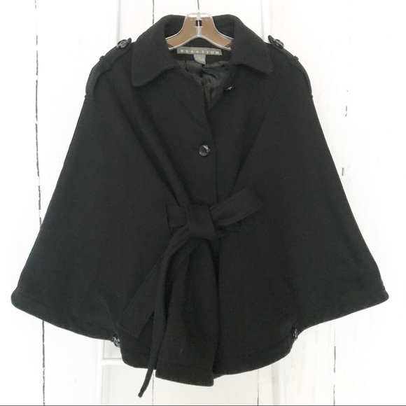 Kenneth Cole Reaction Jackets & Blazers - Kenneth Cole Reaction Black Cape Size Medium